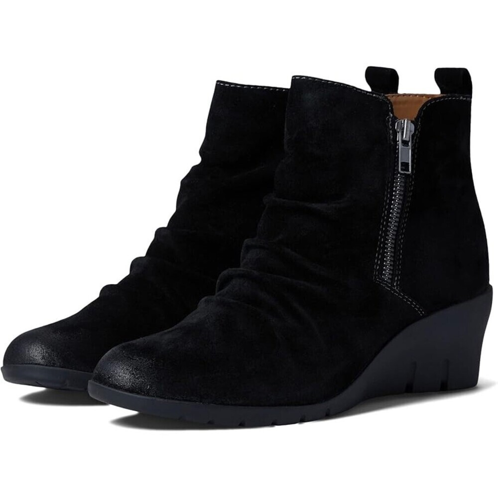 Comfortiva Ana Boots Women's Black Waterproof Round Toe Ankle Bootie ZPO3532